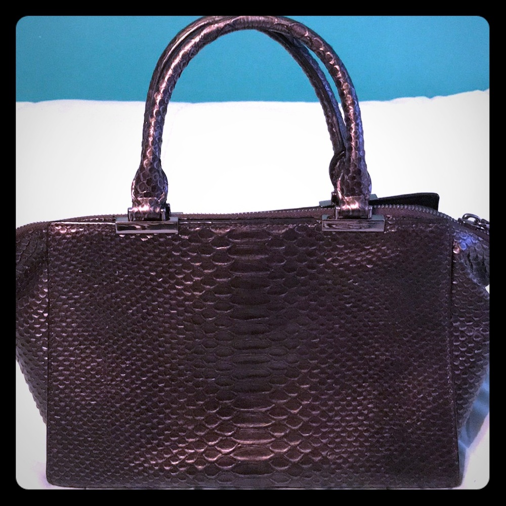 Metallic python skin Henri Bendel purse